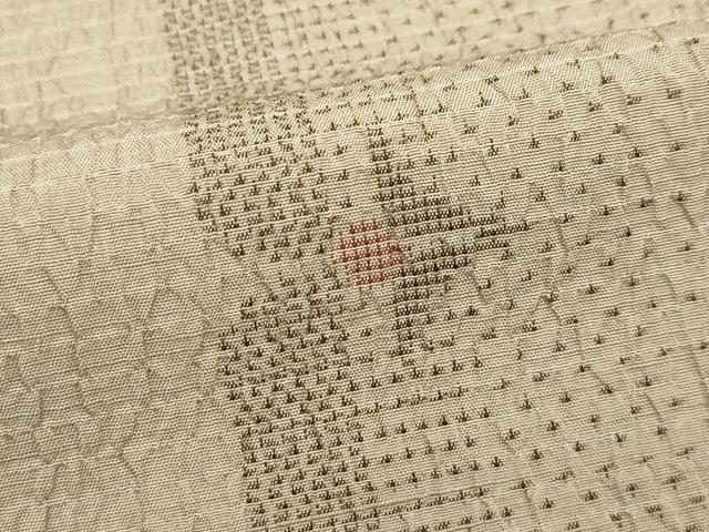 平和屋着物▽上質な紬　単衣　花間道　正絹　逸品　CABF4737rv