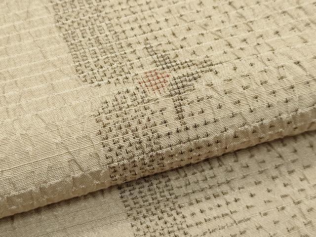 平和屋着物▽上質な紬　単衣　花間道　正絹　逸品　CABF4737rv