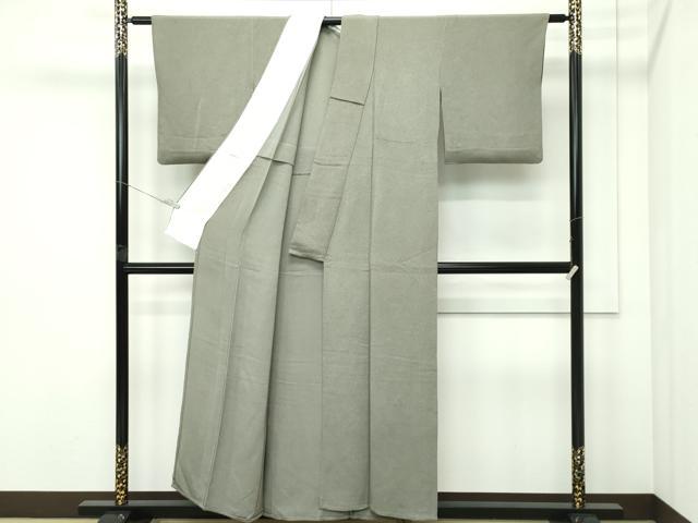 平和屋着物▽江戸小紋　単衣　彫士：住田双光・染士：服部光擴　極小鮫小紋柄　鬼しぼ縮緬　正絹　逸品　CABF4738rv