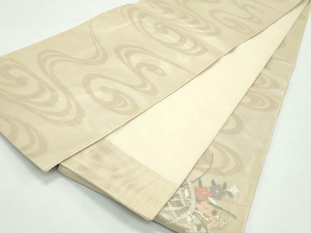 平和屋着物＊夏物 太鼓柄袋帯 杜若 金銀糸 正絹 逸品 CABF4741rv
