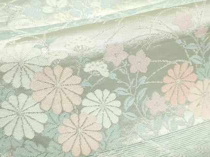 平和屋着物＊夏物　六通柄　秋草文　金銀糸　袋帯　正絹　逸品　CABF4743rv