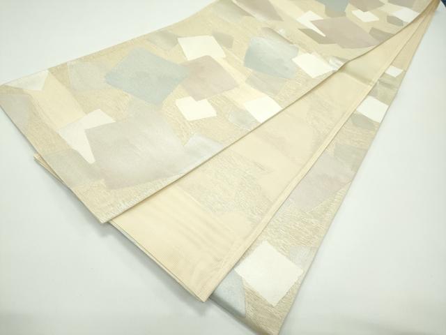 平和屋着物＊夏物 六通柄袋帯 薫風 色紙重ね文様 銀糸 正絹 逸品 CABF4744rv