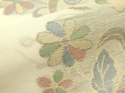 平和屋着物＊夏物　六通柄　本袋帯　花唐草文　金糸　正絹　逸品　CABF4745rv