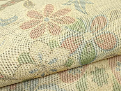 平和屋着物＊夏物　六通柄　本袋帯　花唐草文　金糸　正絹　逸品　CABF4745rv