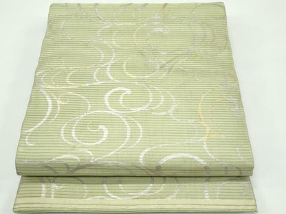 平和屋着物＊夏物　丸帯　光琳水　金銀彩　正絹　逸品　CABF4751rv