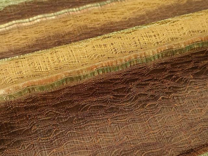 平和屋着物▽太鼓柄袋帯　スリーシーズン　春夏秋　櫛織　横段文　正絹　逸品　CABF4758rv