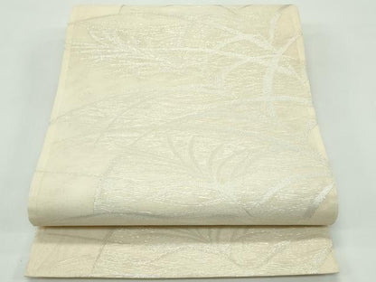 平和屋着物＊夏物 六通柄袋帯 草木文 銀糸 正絹 逸品 未使用 CABF4760rv