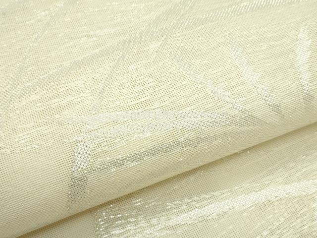 平和屋着物＊夏物 六通柄袋帯 草木文 銀糸 正絹 逸品 未使用 CABF4760rv