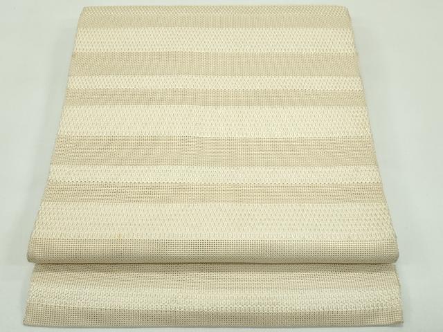 平和屋着物＊夏物　八寸名古屋帯　横段文　正絹　逸品　CABF4762rv