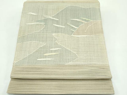 平和屋着物＊夏物　八寸名古屋帯　絽綴れ　霞文　金銀糸　正絹　逸品　CABF4765rv