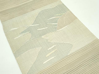 平和屋着物＊夏物　八寸名古屋帯　絽綴れ　霞文　金銀糸　正絹　逸品　CABF4765rv