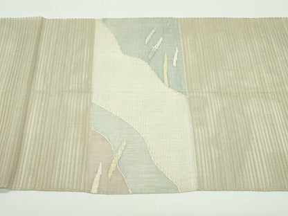 平和屋着物＊夏物　八寸名古屋帯　絽綴れ　霞文　金銀糸　正絹　逸品　CABF4765rv