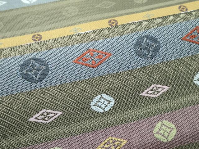 平和屋着物＊夏物　九寸開き名古屋帯　七宝文　金糸　正絹　逸品　CABF4776rv