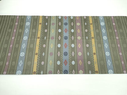 平和屋着物＊夏物　九寸開き名古屋帯　七宝文　金糸　正絹　逸品　CABF4776rv