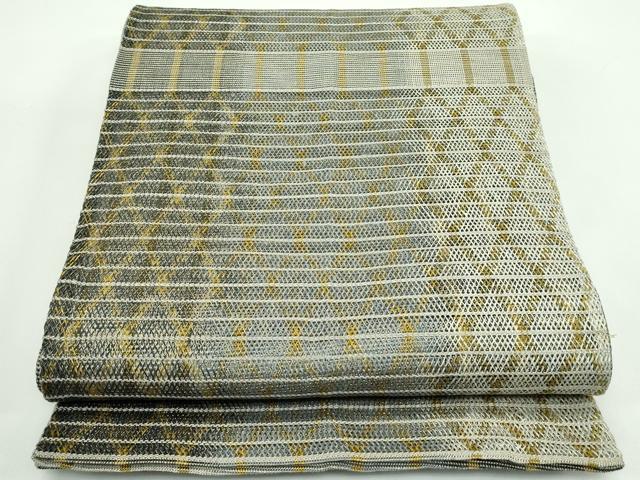 平和屋着物＊夏物 太鼓柄袋帯 横段文 金糸 正絹 逸品 CABF4777rv