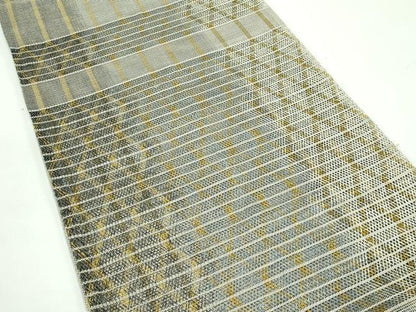 平和屋着物＊夏物 太鼓柄袋帯 横段文 金糸 正絹 逸品 CABF4777rv