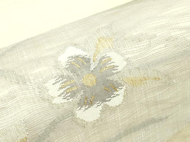 平和屋着物＊夏物 太鼓柄袋帯 草花文 金銀糸 正絹 逸品 CABF4779rv