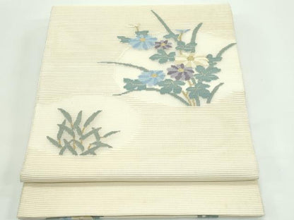 平和屋着物＊夏物 太鼓柄袋帯 絽綴れ 菊 金糸 正絹 逸品 未使用 CABF4780rv