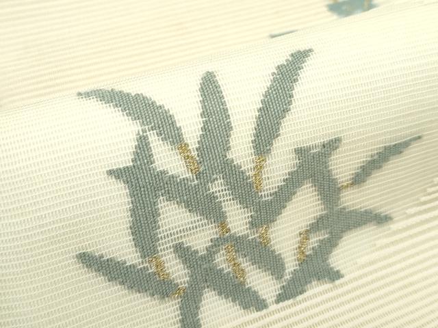 平和屋着物＊夏物 太鼓柄袋帯 絽綴れ 菊 金糸 正絹 逸品 未使用 CABF4780rv