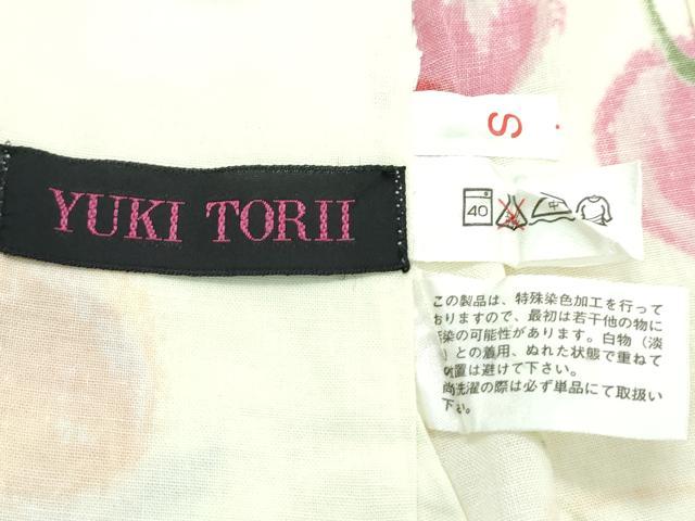 平和屋着物∴夏物　YUKI TORII　鳥居ユキ　浴衣　さんび謹製　桜　さくらんぼ　綿　逸品　CABF4783rv