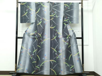 平和屋着物∴夏物　浴衣　トンボ　綿　逸品　CABF4785rv