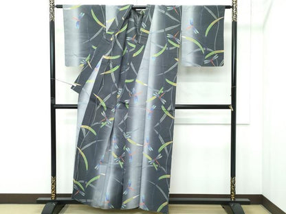 平和屋着物∴夏物　浴衣　トンボ　綿　逸品　CABF4785rv