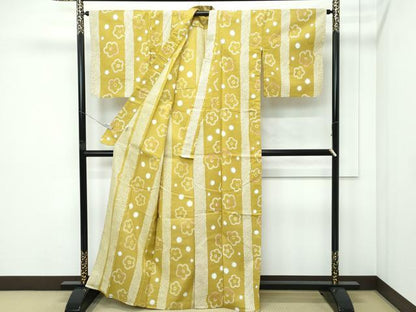 平和屋着物∴夏物　浴衣　舞花鹿の子間道　綿　逸品　CABF4786rv