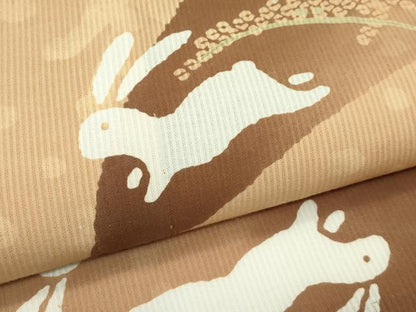 平和屋着物∴夏物　浴衣　跳び兎　綿　逸品　CABF4788rv