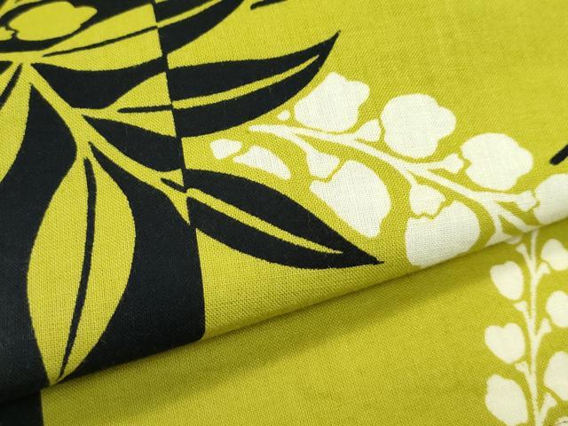 平和屋着物∴夏物　浴衣　藤花房　間道　日本製　綿　逸品　CABF4791rv