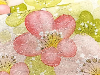 平和屋着物■訪問着　手描き　枝花文　正絹　逸品　CABF4804xe