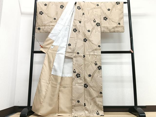 平和屋着物●上質な小紋　舞花文　正絹　逸品　CABE7000ut 平和屋着物□上質な小紋 舞花文 正絹 逸品 CABF4816xe