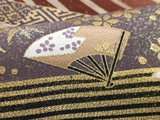 平和屋着物■豪華黒留袖　御所車立波花文　暈し染め　金彩　正絹　逸品　CABF4822xe