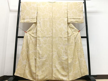 平和屋着物■上質な小紋　笹竹文　正絹　逸品　CABF4827xe