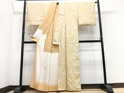平和屋着物■上質な小紋　笹竹文　正絹　逸品　CABF4827xe