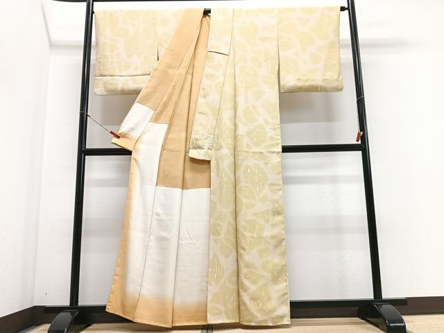 平和屋着物■上質な小紋　笹竹文　正絹　逸品　CABF4827xe