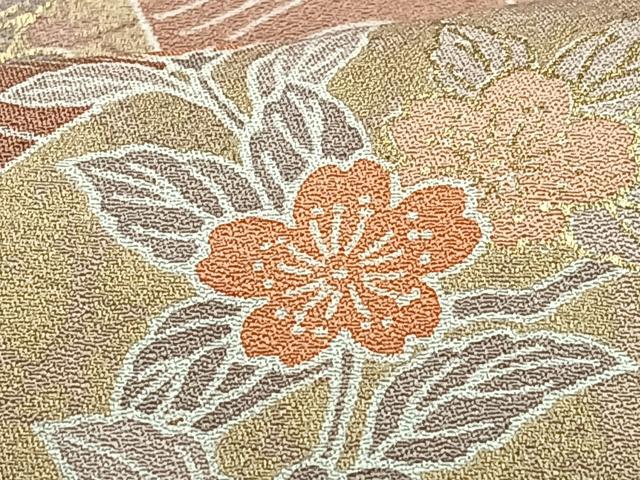 平和屋着物■豪華色留袖　扇面立波花文　暈し染め　金彩　正絹　逸品　CABF4828xe