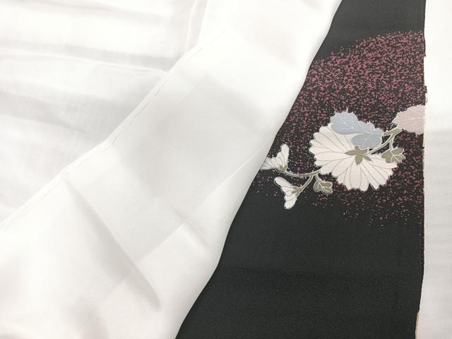 平和屋着物■豪華黒留袖　作家物　草花文　金彩　正絹　逸品　CABF4831xe