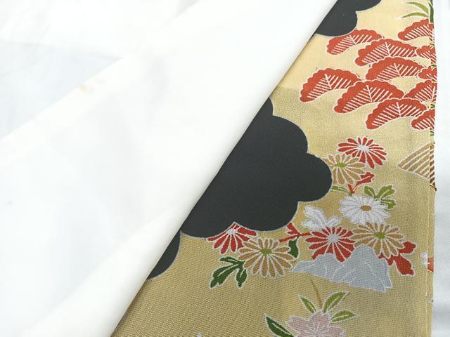 平和屋着物■豪華黒留袖 風景松文 金彩 正絹 逸品 CABF4841xe