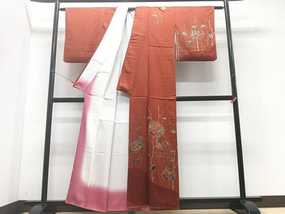 平和屋着物■訪問着 枝花文 正絹 逸品 CABF4844xe
