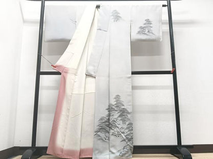 平和屋着物■訪問着 手描き 風景文 正絹 逸品 CABF4845xe