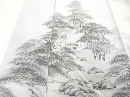 平和屋着物■訪問着 手描き 風景文 正絹 逸品 CABF4845xe