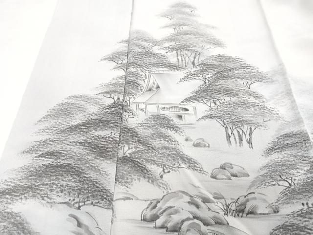 平和屋着物■訪問着 手描き 風景文 正絹 逸品 CABF4845xe