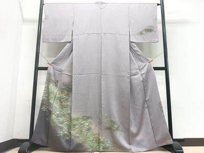 平和屋着物■訪問着　枝松文　暈し染め　金彩　正絹　逸品　CABF4849xe