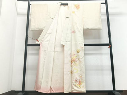 平和屋着物■訪問着 駒刺繍 舞花文 金彩 正絹 逸品 CABF4853xe
