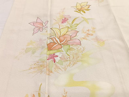 平和屋着物■訪問着 駒刺繍 舞花文 金彩 正絹 逸品 CABF4853xe