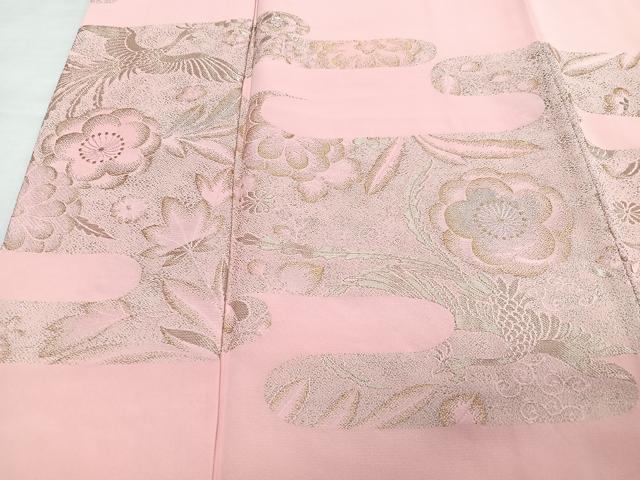 平和屋着物■色留訪問着 寿光織 鳳凰花文 金糸 正絹 逸品 CABF4857xe