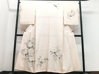 平和屋着物■訪問着 手描き 枝花文 金彩 正絹 逸品 CABF4861xe