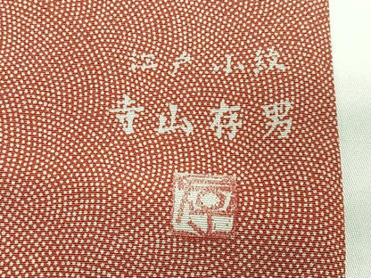 平和屋着物■江戸小紋 寺山存男 作家物 鮫小紋柄 正絹 逸品 CABF4862xe