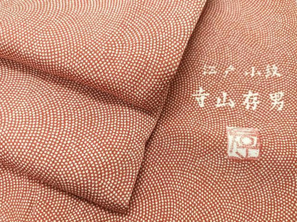 平和屋着物■江戸小紋 寺山存男 作家物 鮫小紋柄 正絹 逸品 CABF4862xe
