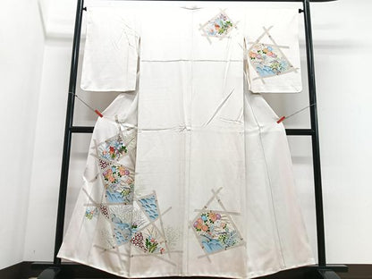 平和屋着物■訪問着 草花文 正絹 逸品 CABF4863xe